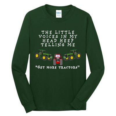 Need More Tractors Funny Farming Tall Long Sleeve T-Shirt
