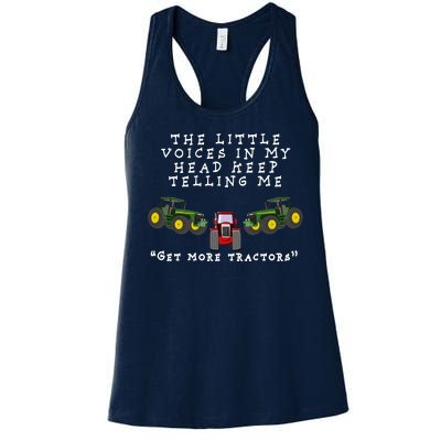 Need More Tractors Funny Farming Women's Racerback Tank