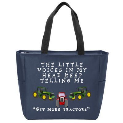 Need More Tractors Funny Farming Zip Tote Bag