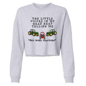 Need More Tractors Funny Farming Cropped Pullover Crew