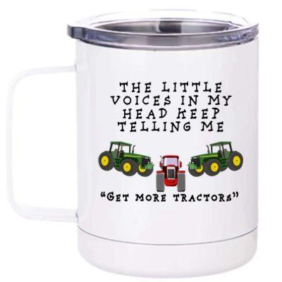 Need More Tractors Funny Farming 12 oz Stainless Steel Tumbler Cup