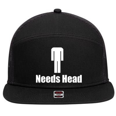 Needs Head 7 Panel Mesh Trucker Snapback Hat