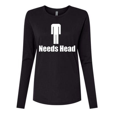 Needs Head Womens Cotton Relaxed Long Sleeve T-Shirt