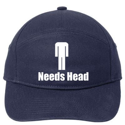 Needs Head 7-Panel Snapback Hat