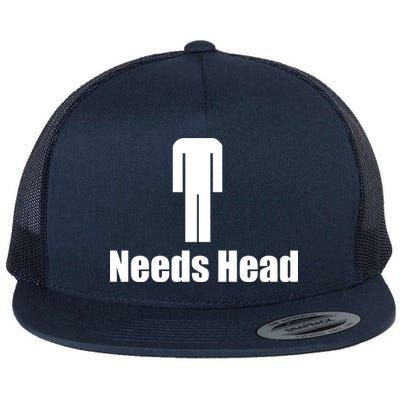 Needs Head Flat Bill Trucker Hat