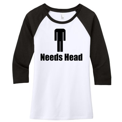 Needs Head Women's Tri-Blend 3/4-Sleeve Raglan Shirt