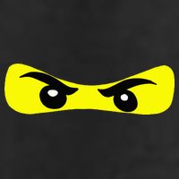 Ninja Eyes Funny Halloween Ninja Costume 7 Panel Mesh Trucker Snapback Hat
