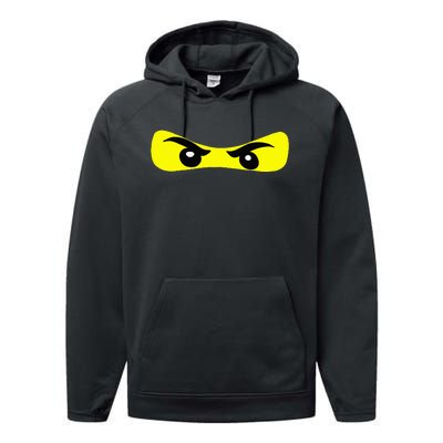 Ninja Eyes Funny Halloween Ninja Costume Performance Fleece Hoodie