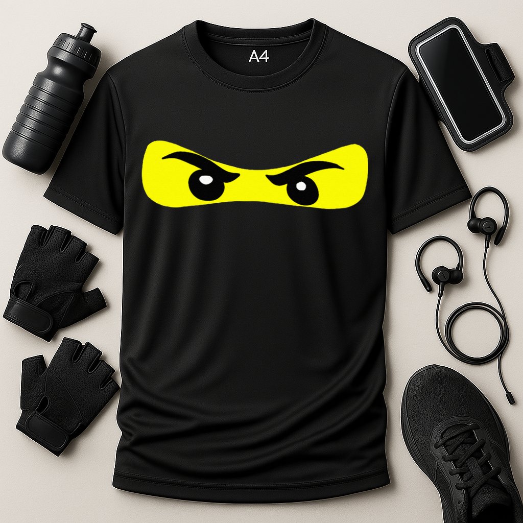 Ninja Eyes Funny Halloween Ninja Costume Cooling Performance Crew T-Shirt