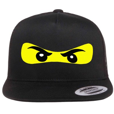 Ninja Eyes Funny Halloween Ninja Costume Flatbill Hat