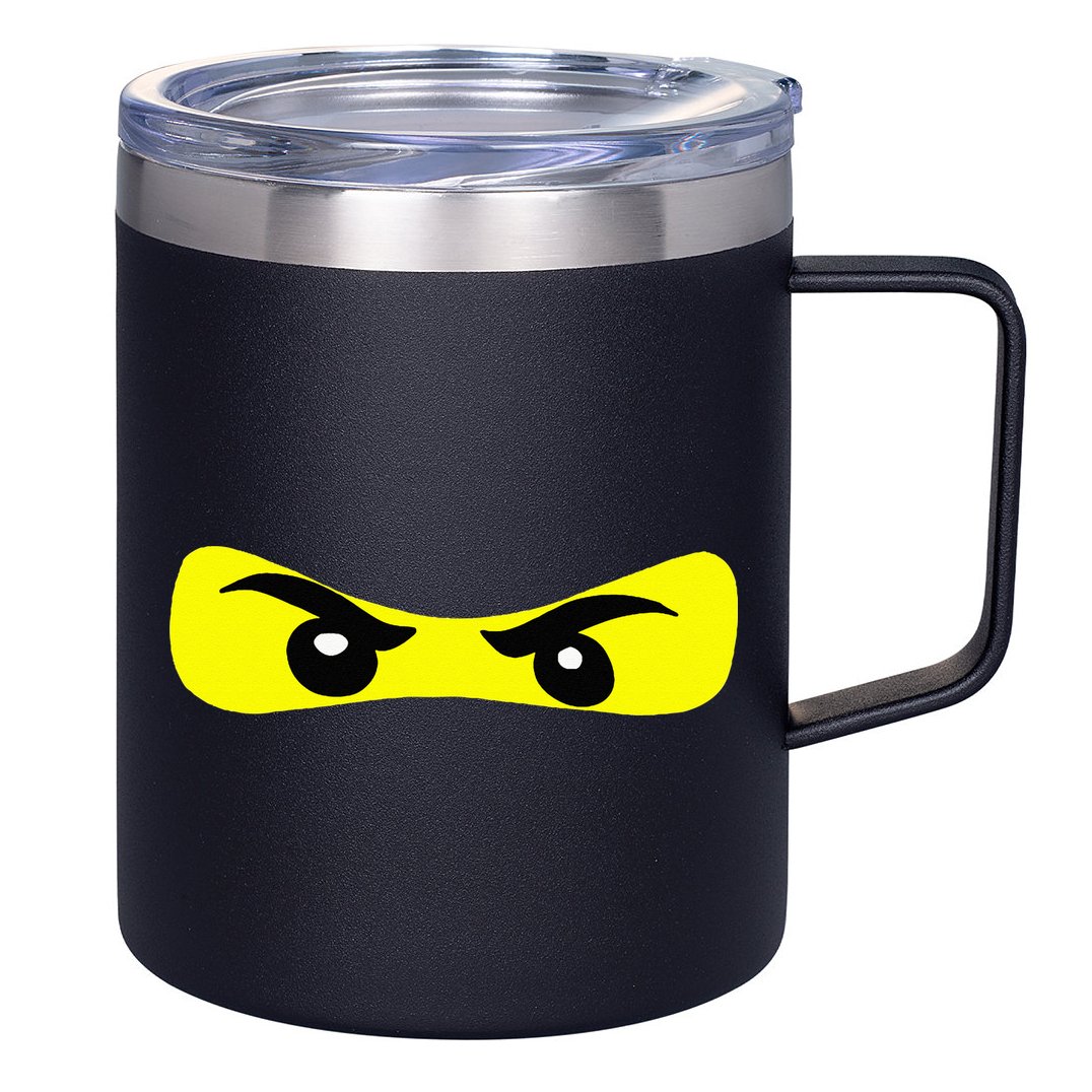 Ninja Eyes Funny Halloween Ninja Costume 12oz Stainless Steel Coffee Mug