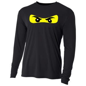 Ninja Eyes Funny Halloween Ninja Costume Cooling Performance Long Sleeve Crew