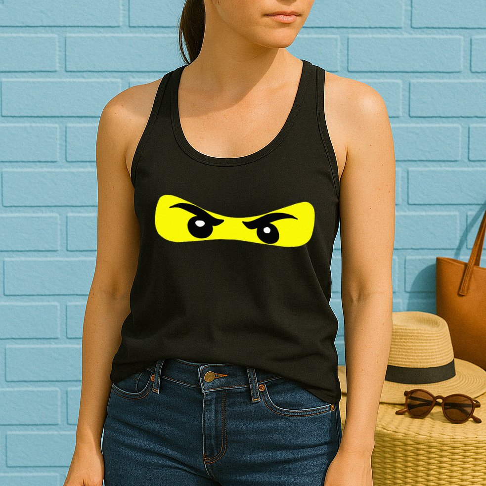 Ninja Eyes Funny Halloween Ninja Costume Womens Tank Top