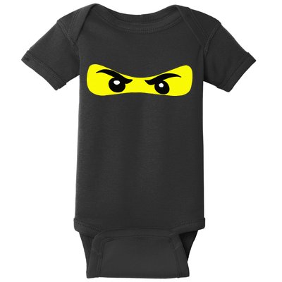 Ninja Eyes Funny Halloween Ninja Costume Baby Bodysuit