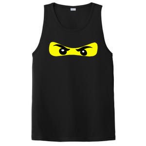 Ninja Eyes Funny Halloween Ninja Costume PosiCharge Competitor Tank