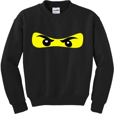 Ninja Eyes Funny Halloween Ninja Costume Kids Sweatshirt