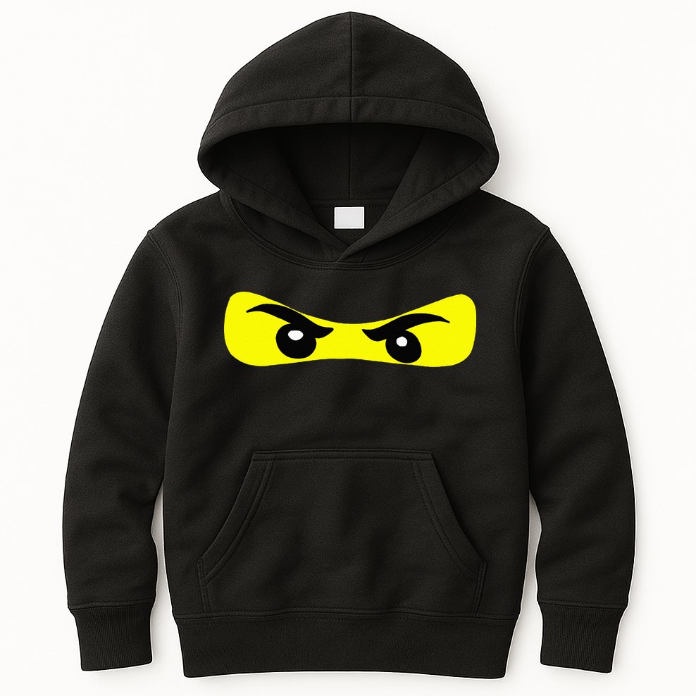 Ninja Eyes Funny Halloween Ninja Costume Kids Hoodie