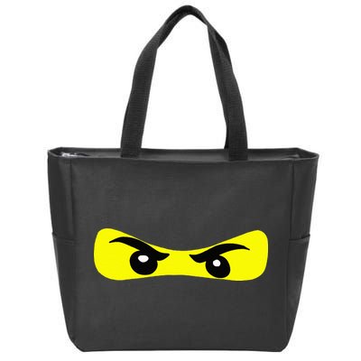 Ninja Eyes Funny Halloween Ninja Costume Zip Tote Bag