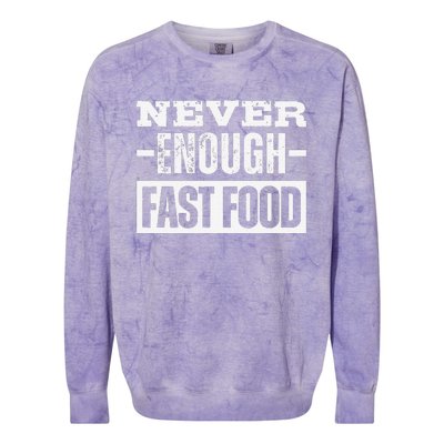 Never Enough Fast Food Colorblast Crewneck Sweatshirt