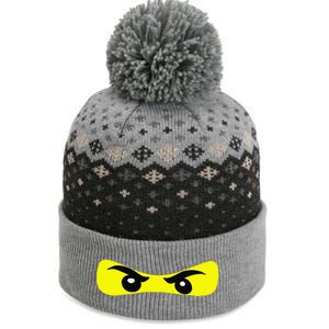 Ninja Eyes Funny Halloween Ninja Costume The Baniff Cuffed Pom Beanie