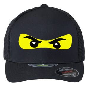 Ninja Eyes Funny Halloween Ninja Costume Flexfit Unipanel Trucker Cap