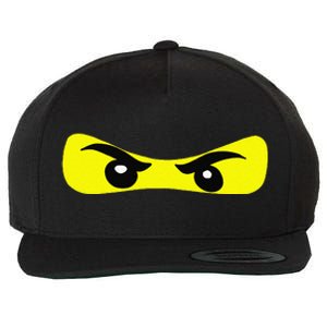 Ninja Eyes Funny Halloween Ninja Costume Wool Snapback Cap