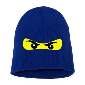 Ninja Eyes Funny Halloween Ninja Costume Short Acrylic Beanie