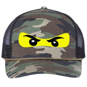 Ninja Eyes Funny Halloween Ninja Costume Retro Rope Trucker Hat Cap