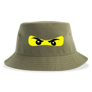 Ninja Eyes Funny Halloween Ninja Costume Sustainable Bucket Hat