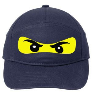 Ninja Eyes Funny Halloween Ninja Costume 7-Panel Snapback Hat