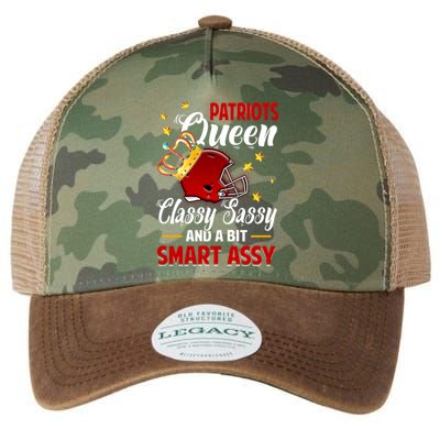 New England Football Queen Classy Sassy And A Bit Smart Assy Legacy Tie Dye Trucker Hat