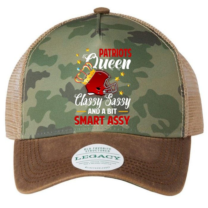 New England Football Queen Classy Sassy And A Bit Smart Assy Legacy Tie Dye Trucker Hat