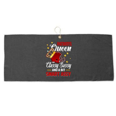 New England Football Queen Classy Sassy And A Bit Smart Assy Large Microfiber Waffle Golf Towel