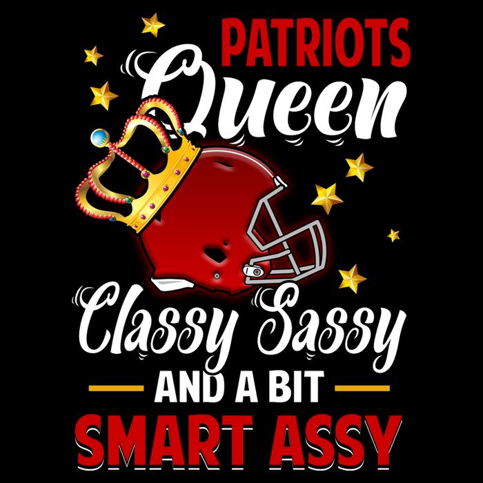 New England Football Queen Classy Sassy And A Bit Smart Assy Youth Performance Sprint T-Shirt