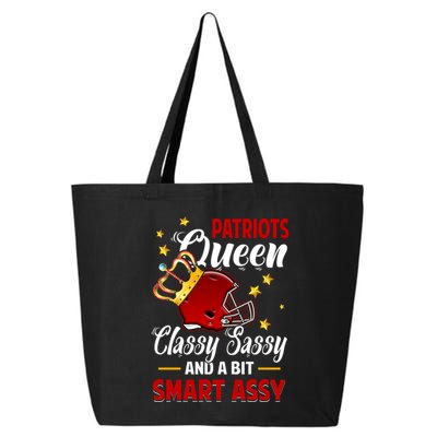 New England Football Queen Classy Sassy And A Bit Smart Assy 25L Jumbo Tote