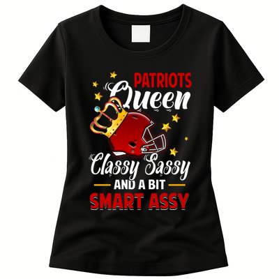 New England Football Queen Classy Sassy And A Bit Smart Assy Womens T-Shirt