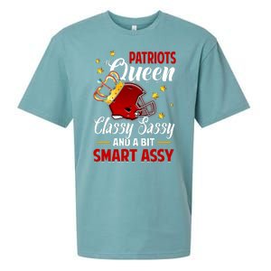 New England Football Queen Classy Sassy And A Bit Smart Assy Sueded Cloud Jersey T-Shirt