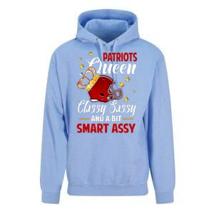 New England Football Queen Classy Sassy And A Bit Smart Assy Unisex Surf Hoodie