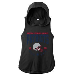 New England Football Lover Team Patriots 1960 Ladies PosiCharge Tri-Blend Wicking Draft Hoodie Tank