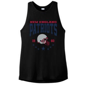 New England Football Lover Team Patriots 1960 Ladies PosiCharge Tri-Blend Wicking Tank