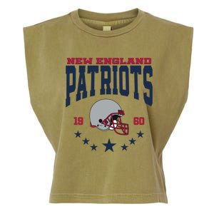 New England Football Lover Team Patriots 1960 Garment-Dyed Women's Muscle Tee