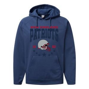 New England Football Lover Team Patriots 1960 Performance Fleece Hoodie