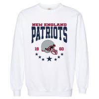 New England Football Lover Team Patriots 1960 Garment-Dyed Sweatshirt