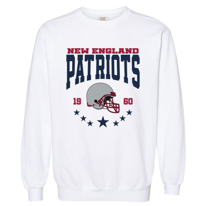 New England Football Lover Team Patriots 1960 Garment-Dyed Sweatshirt