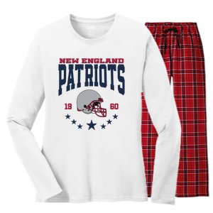 New England Football Lover Team Patriots 1960 Women's Long Sleeve Flannel Pajama Set 