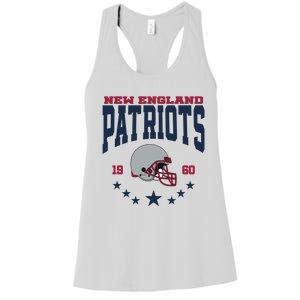 New England Football Lover Team Patriots 1960 Women's Racerback Tank