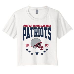 New England Football Lover Team Patriots 1960 Women's Crop Top Tee