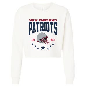 New England Football Lover Team Patriots 1960 Cropped Pullover Crew