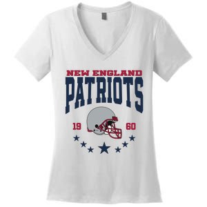 New England Football Lover Team Patriots 1960 Women's V-Neck T-Shirt