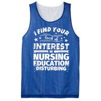 Nursing Education Funny Lack Of Interest Meaningful Gift Mesh Reversible Basketball Jersey Tank